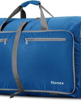 40L 60L 80L 100L 150L Large Foldable Travel Duffle Bag with Shoes Compartment, Packable Lightweight Water Repellent Duffel Bag for Camping Gym Weekender Bag
